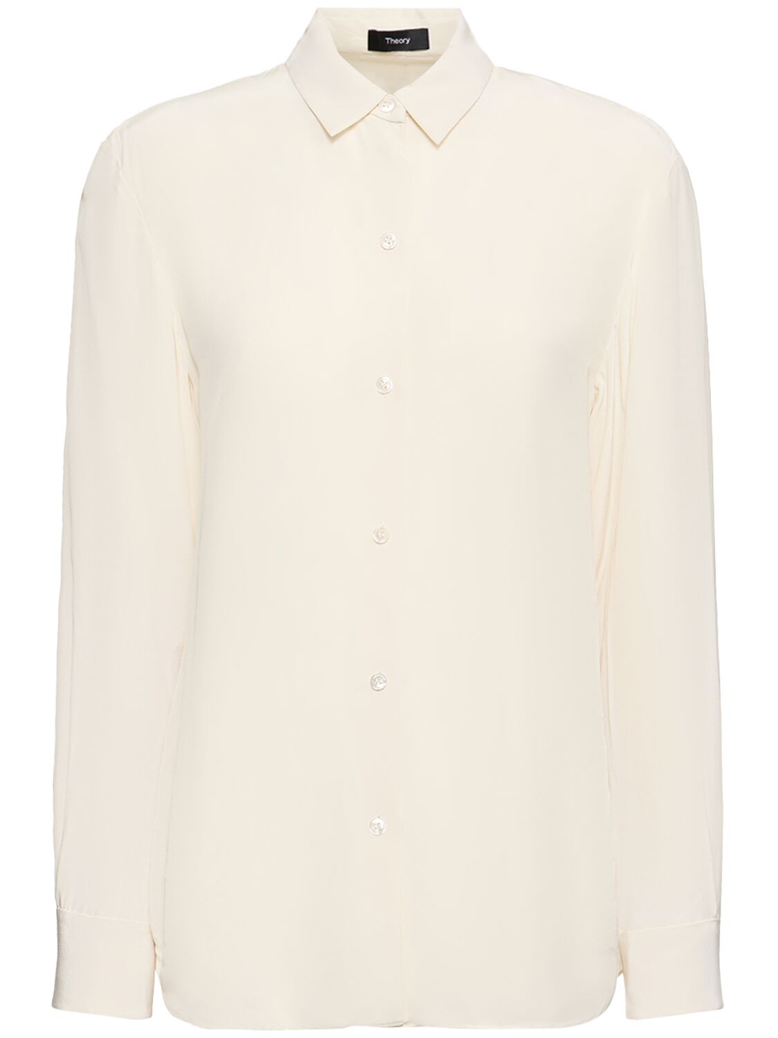 Theory Airy Viscose Shirt In White
