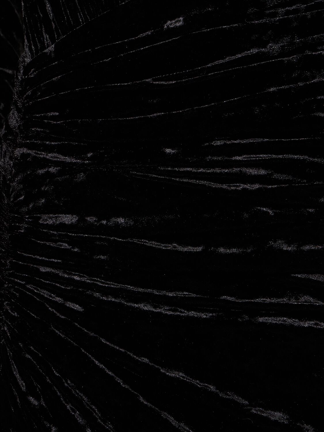 Shop Alexandre Vauthier Crushed Velvet Long Dress In Black