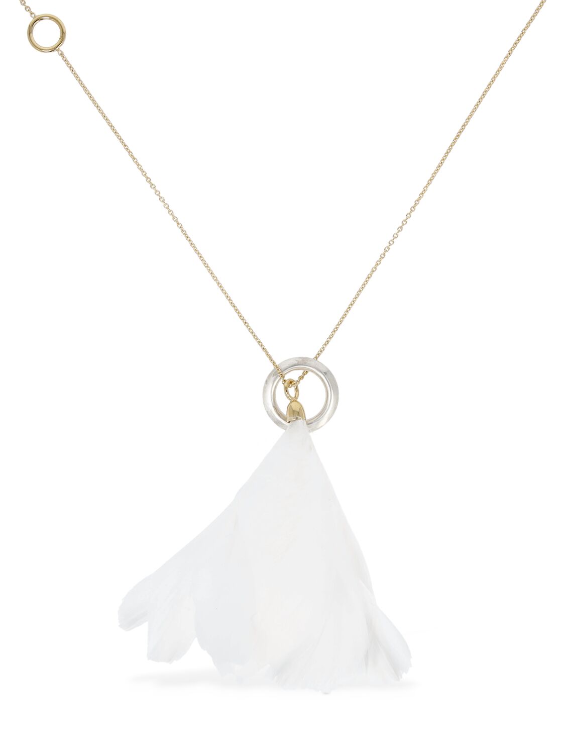 Jil Sander Fickle 3 Long Necklace In Gold