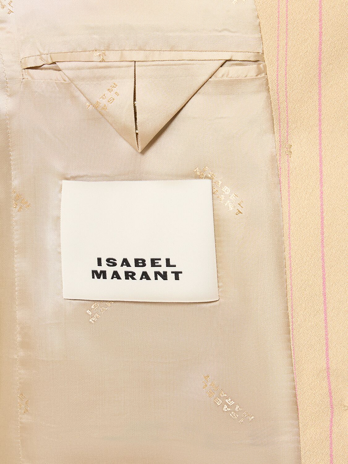 Shop Isabel Marant Nevim Striped Cotton & Viscose Blazer In Yellow