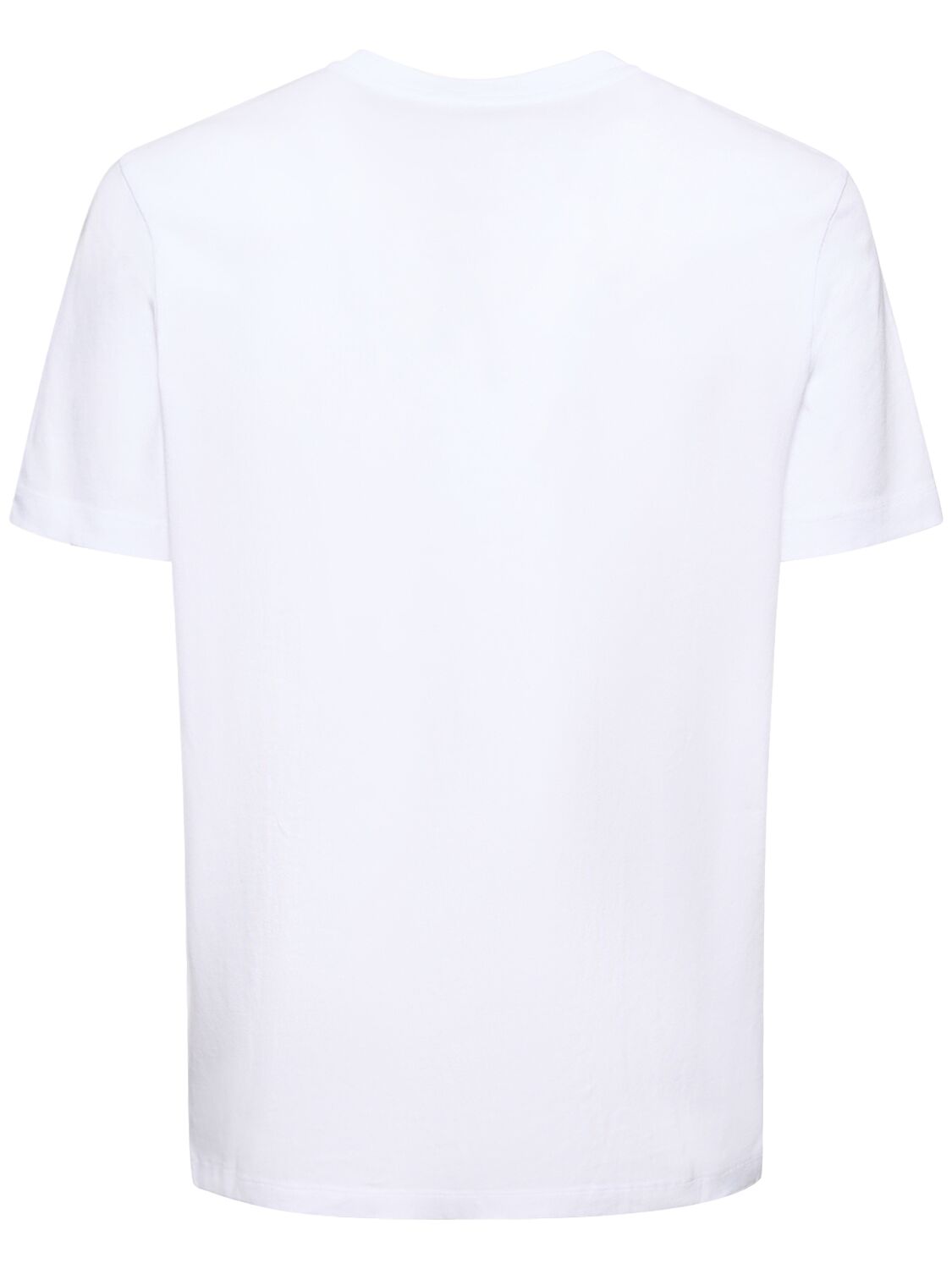 Shop Moncler Logo Cotton Jersey T-shirt In Optic White