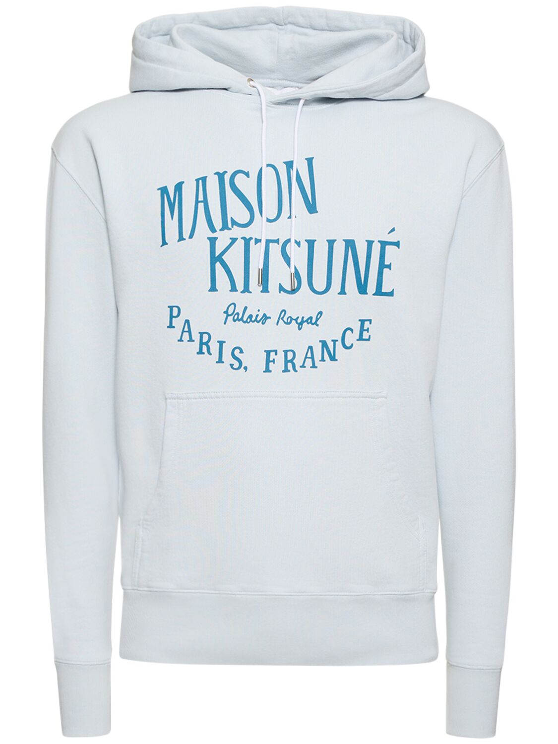 Maison Kitsuné Palais Royal Classic Hooded Sweatshirt In Grey Blue