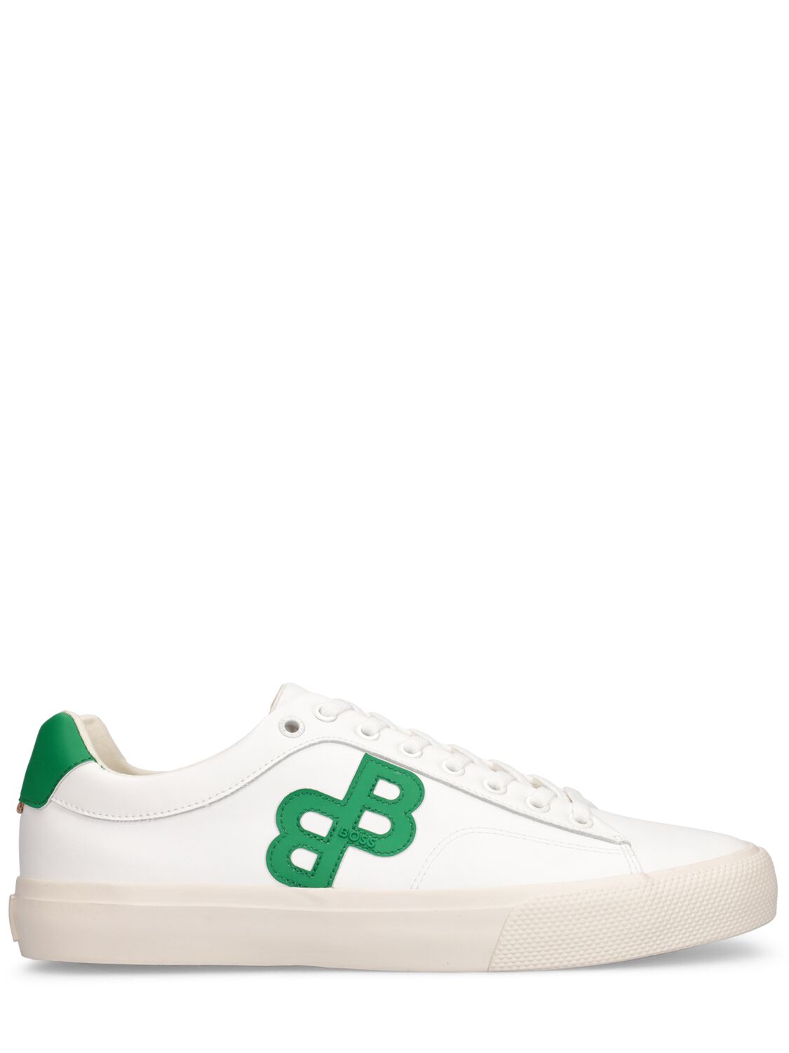 frokost spiller ur Hugo Boss Aiden Logo Faux Leather Sneakers In White,green | ModeSens
