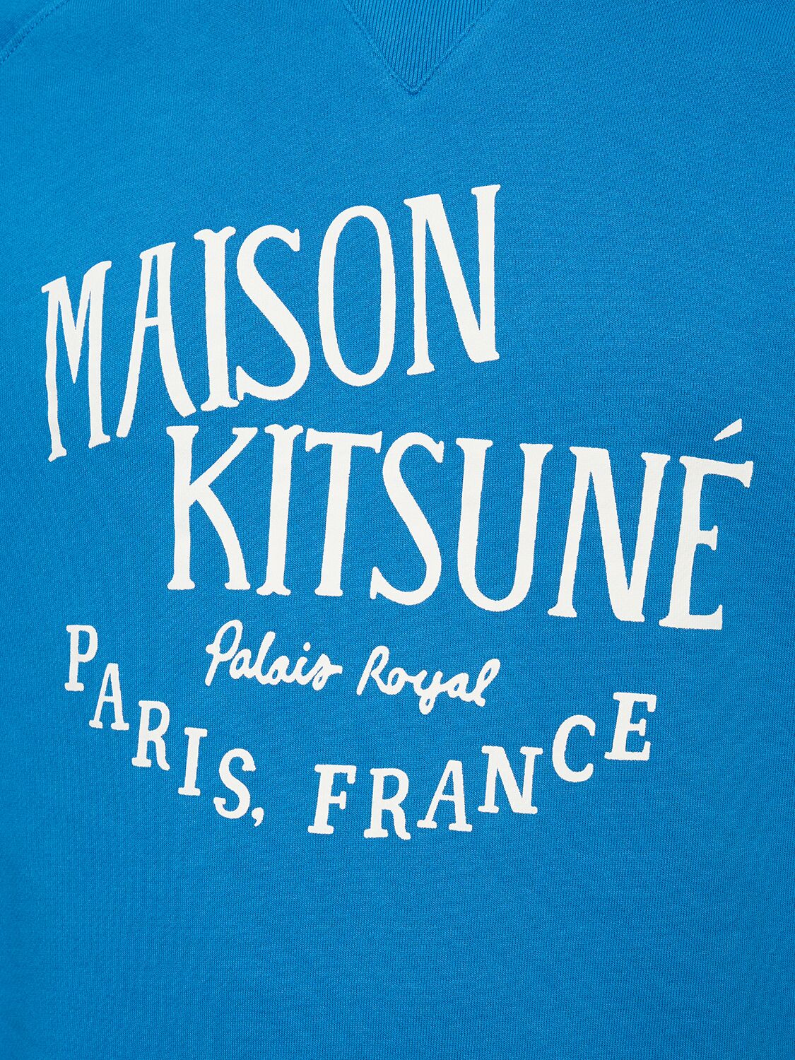 Shop Maison Kitsuné Palais Royal Classic Cotton Sweatshirt In Sapphire