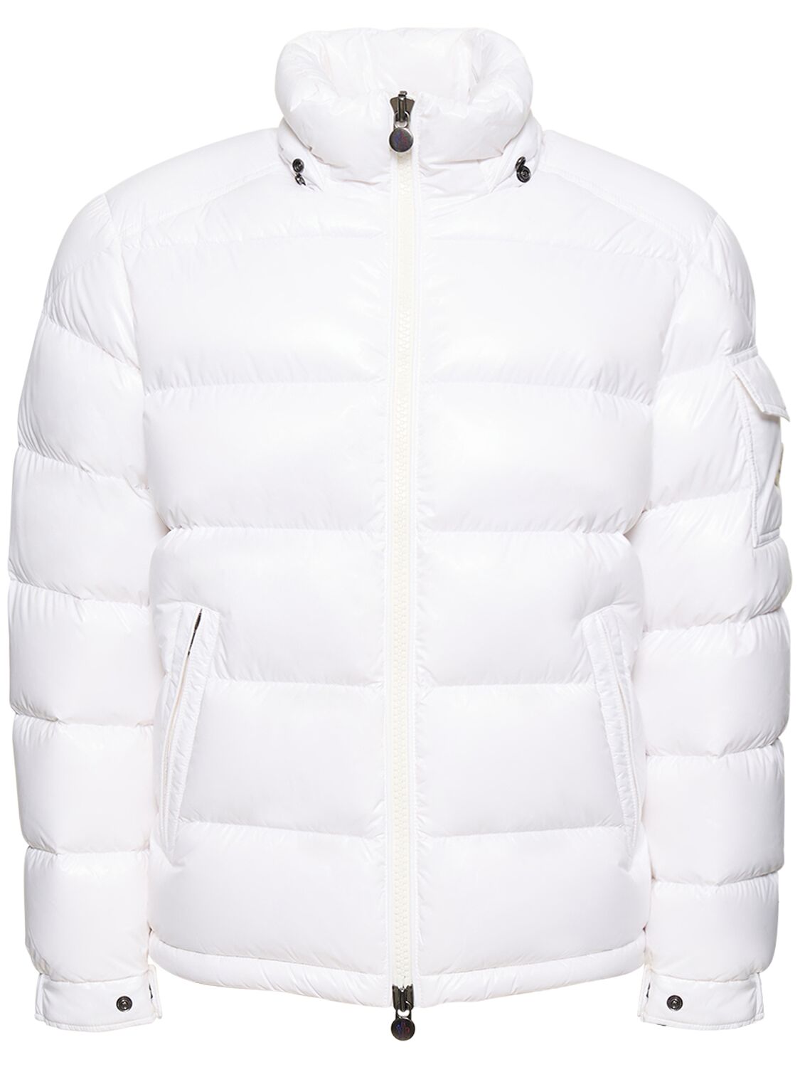 Shop Moncler Maya Short Down Jacket In White