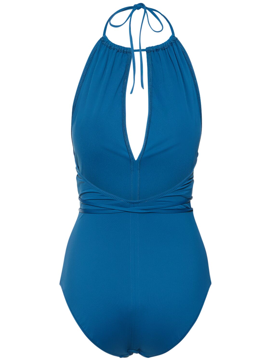 Shop Ulla Johnson Annika Stretch Tech One Piece Swimsuit In Blue