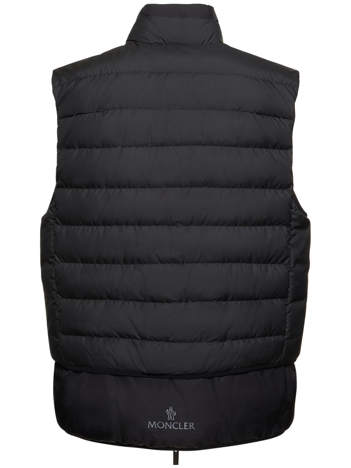 Shop Moncler Tarn Recycled Micro Ripstop Down Vest In Black