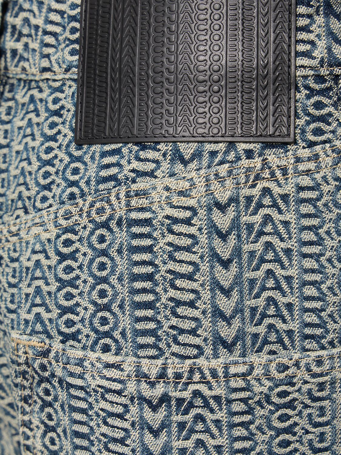 Shop Marc Jacobs Monogram Denim Painter Pants In Light Blue