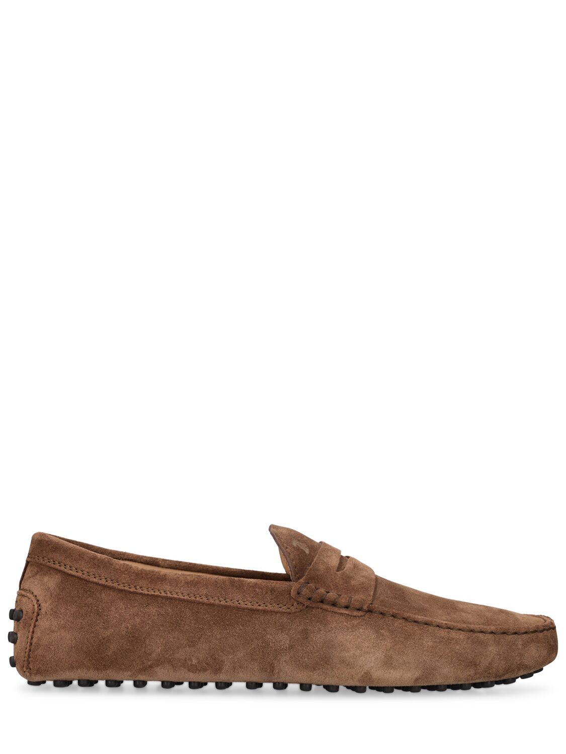 Tod's New Suede Loafers In Light Walnut