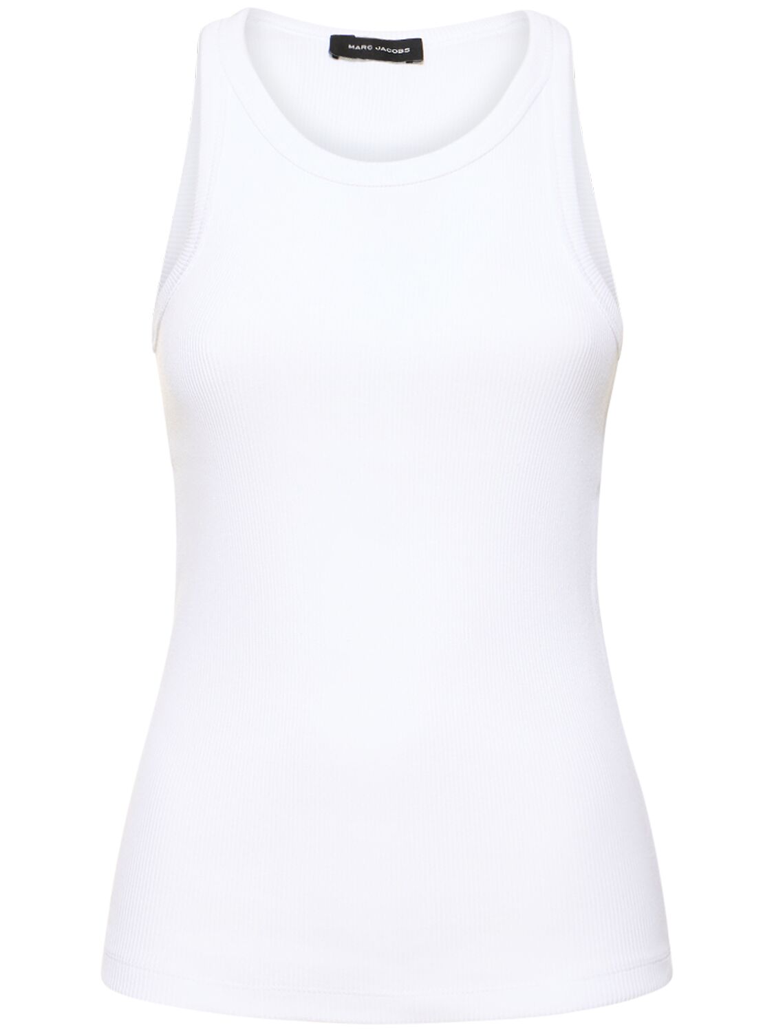 Marc Jacobs The Monogram Ribbed Tank Top In White