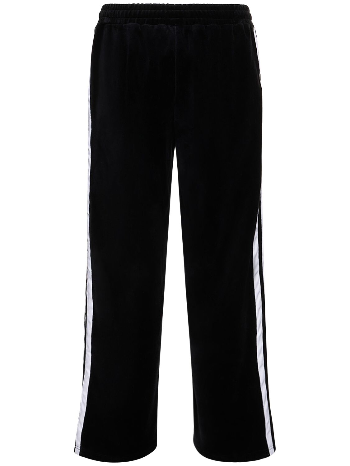 Black Velour Track Trousers