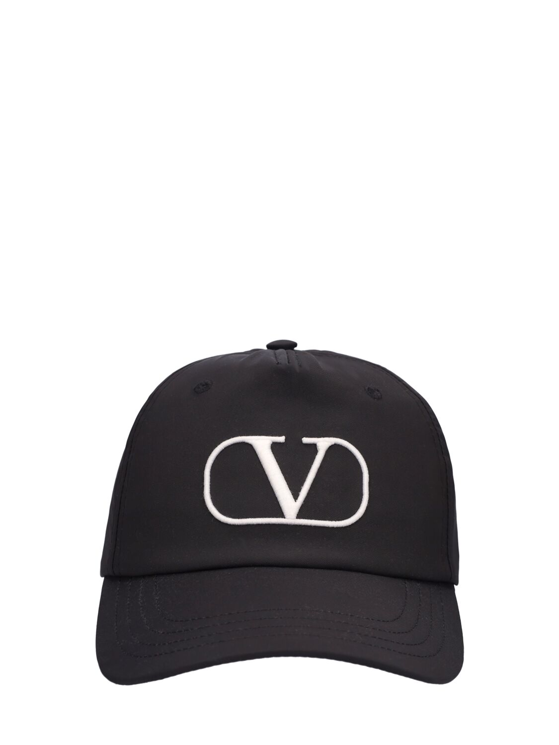 Valentino Garavani Vlogo Signature Hat In Black,beige