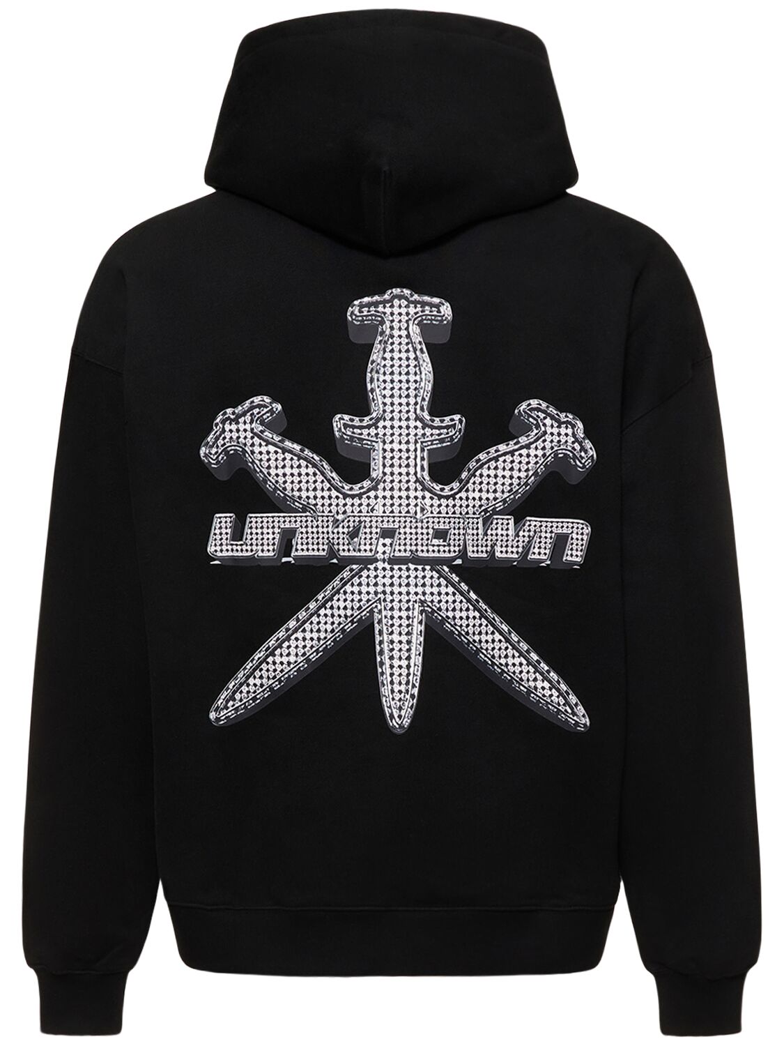 Shop Unknown Iced Out Style Dagger Hoodie In Black