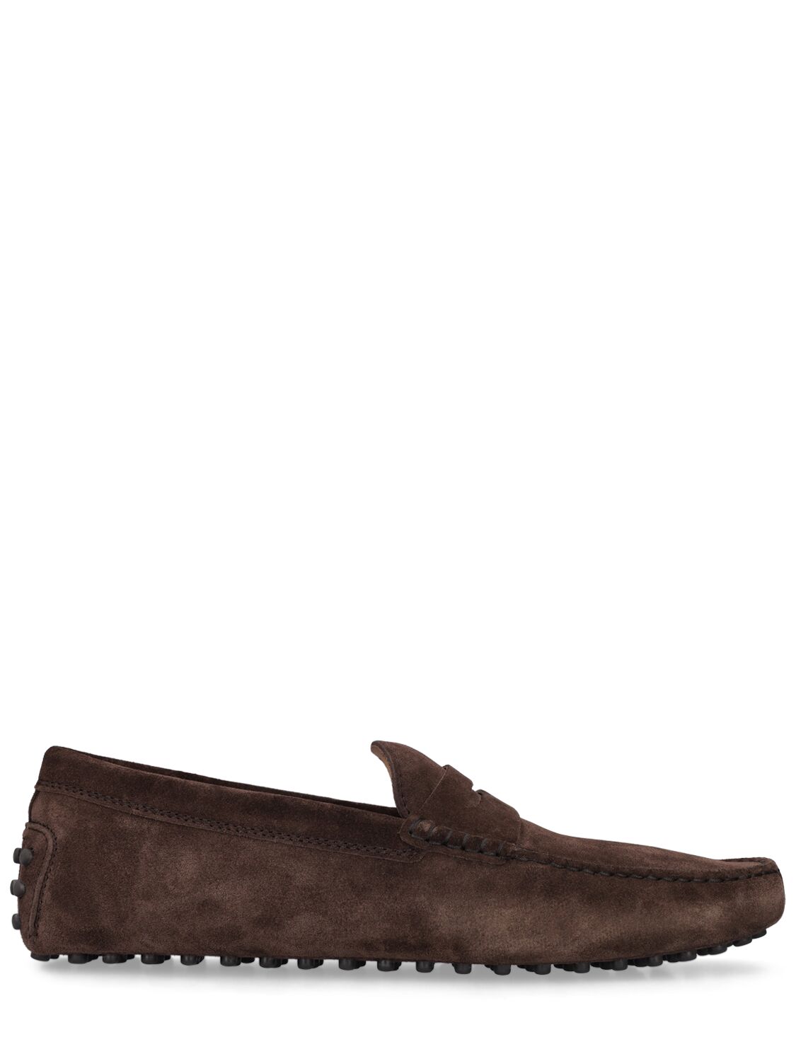 Tod's New Suede Loafers In Dark Brown