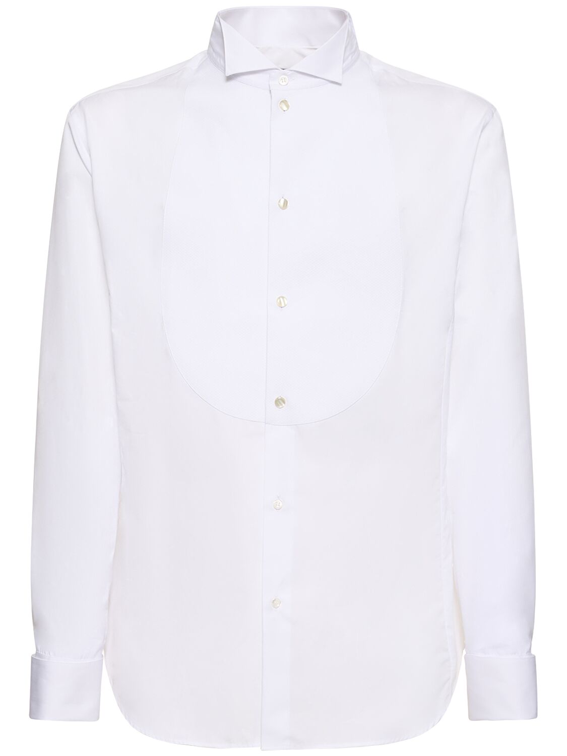 Giorgio Armani Cotton Tuxedo Shirt In White