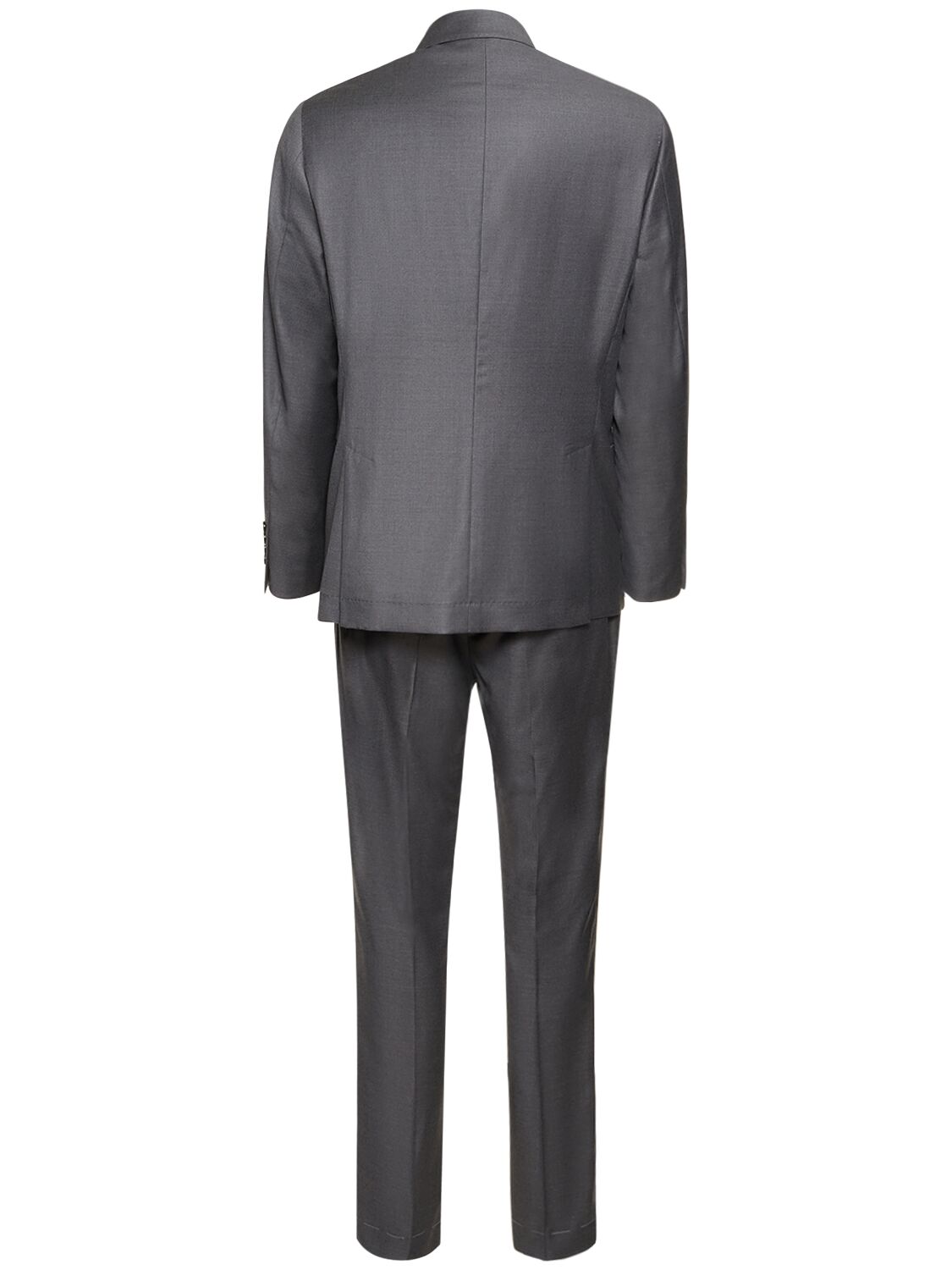 Shop Brunello Cucinelli Wool Double Breasted Suit In Grey
