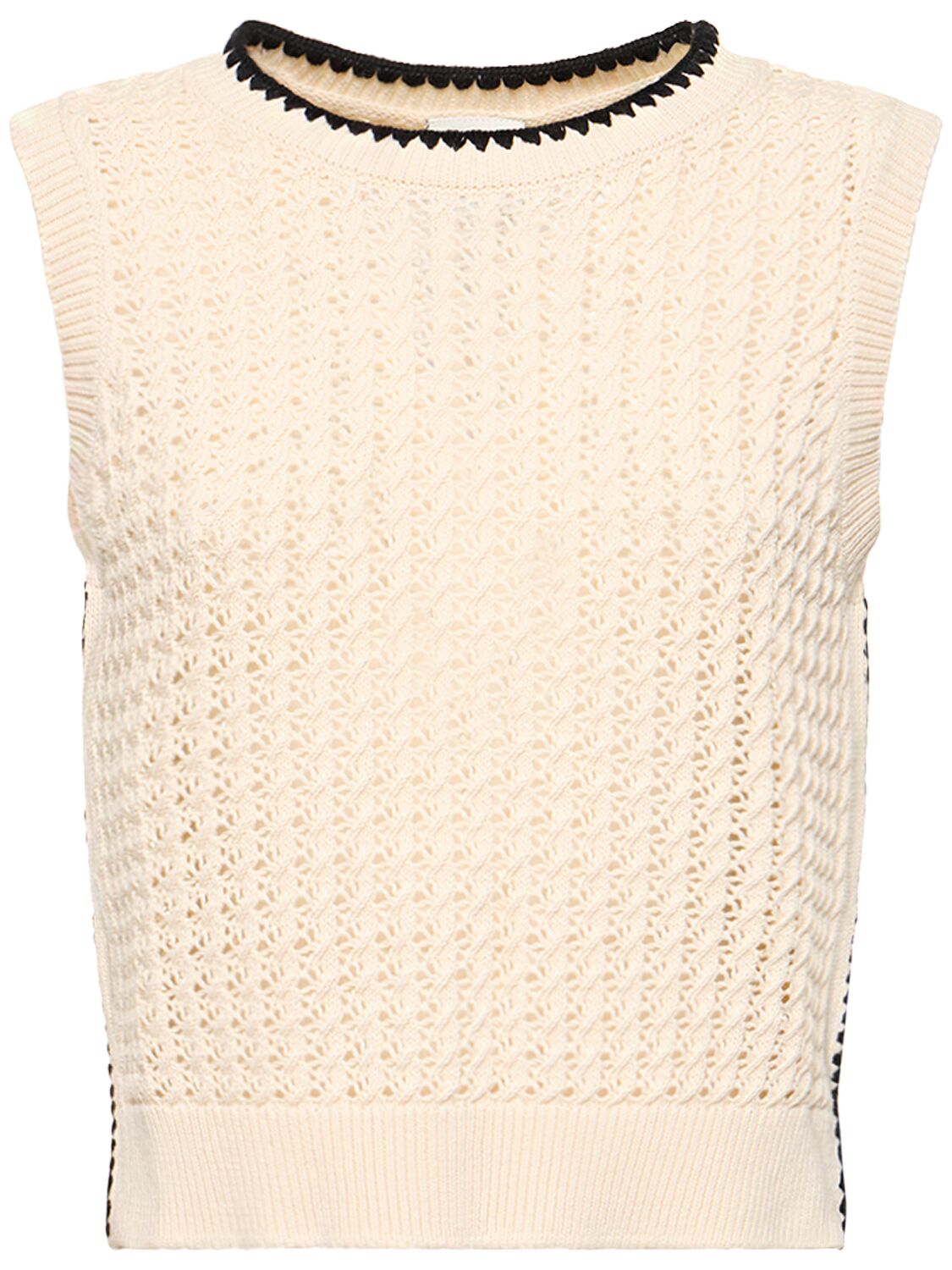 Shop Varley Delaney Knit Vest In Beige