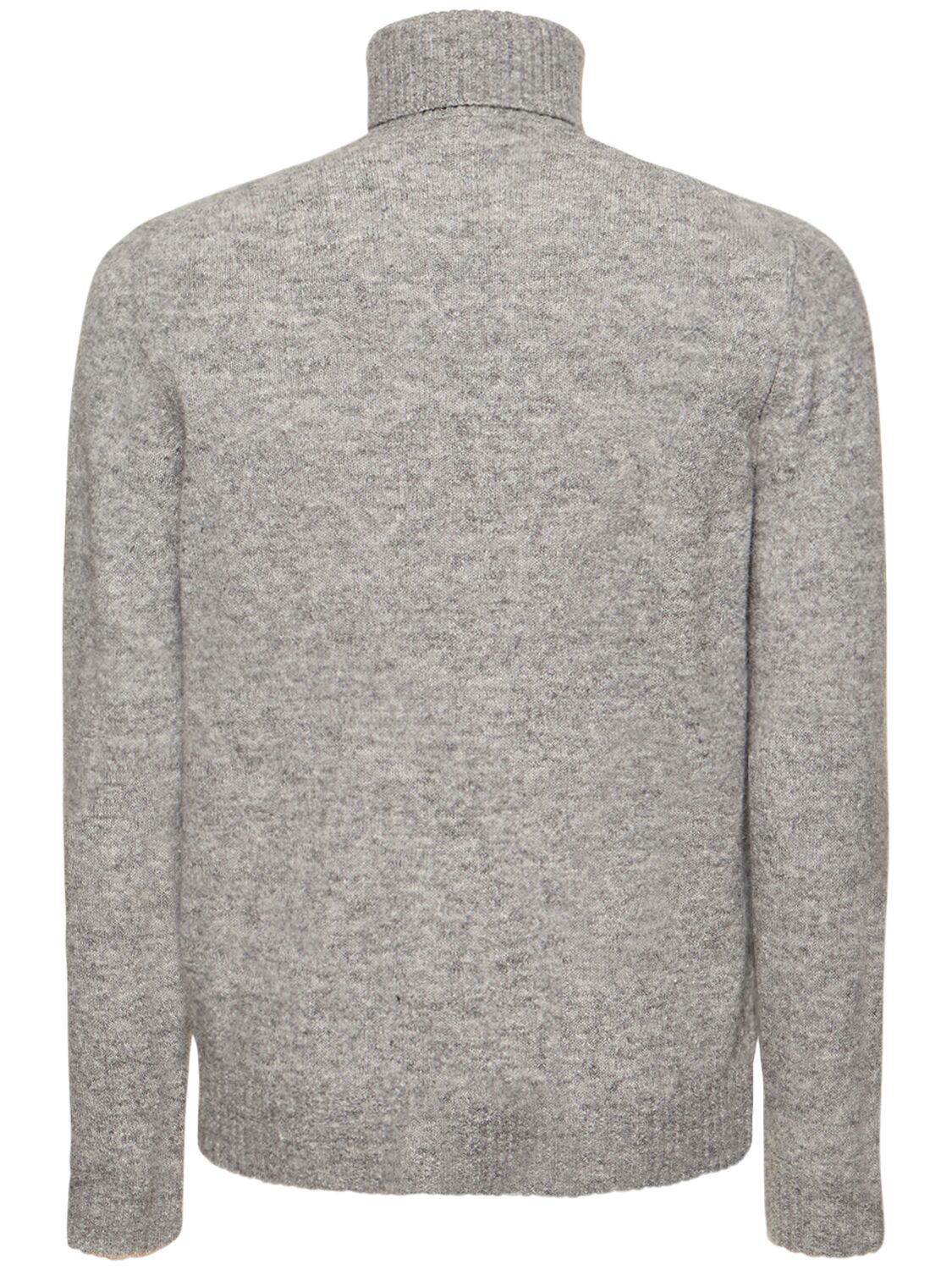 Shop Brunello Cucinelli Wool Blend Turtleneck Sweater In Grey