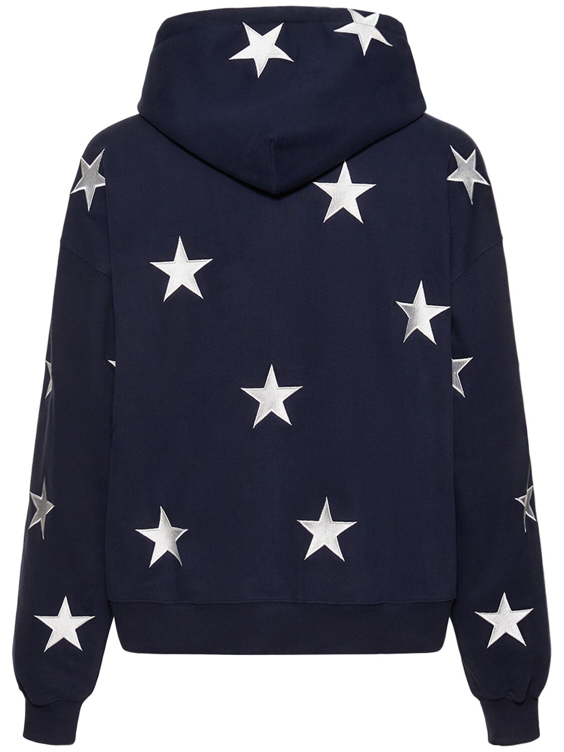 Grey Hoodie — Blue Stars