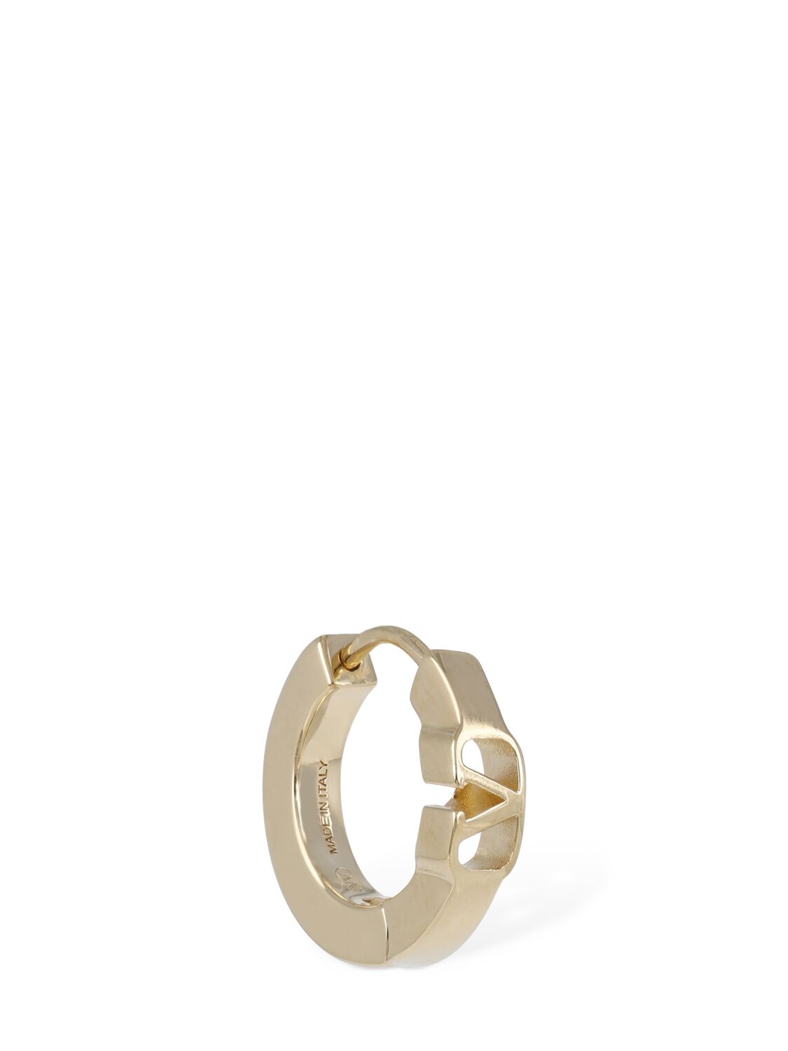 Shop Valentino Mini V Logo Signature Mono Earring In Gold