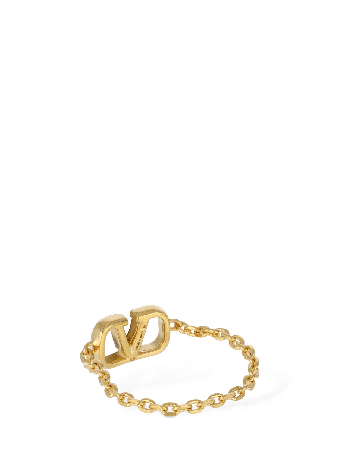 Shop Valentino Set Of 2 Mini V Logo Signature Rings In Gold