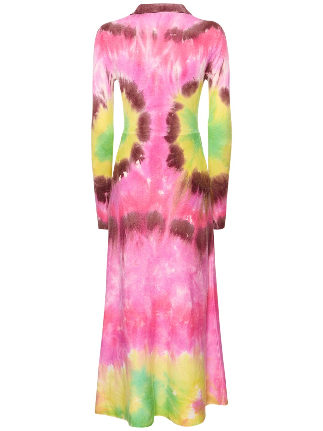 Shop Gabriela Hearst Beryl Tie Dye Cashmere Knit Midi Dress In Multicolor