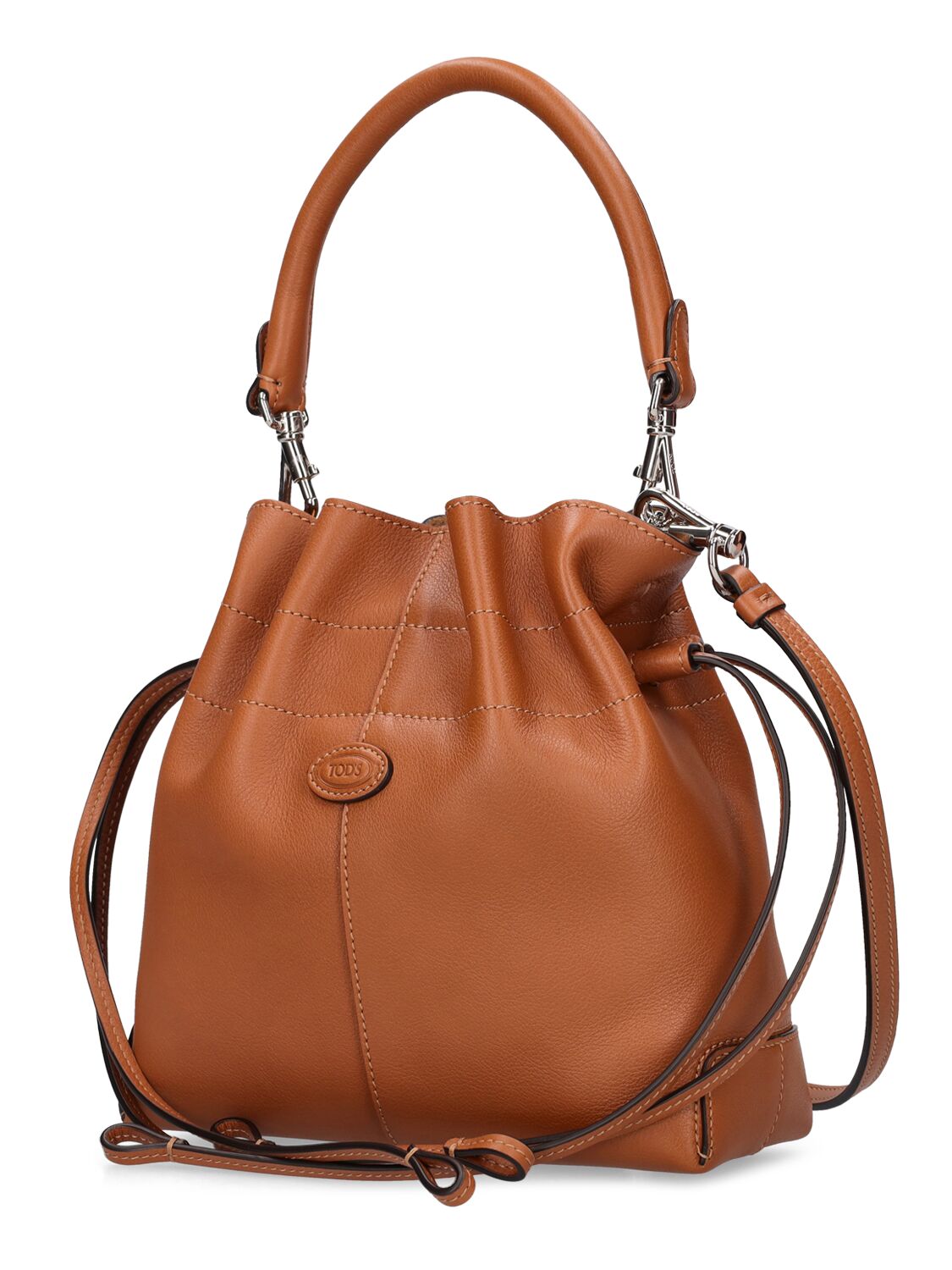 Shop Tod's Mini Dbs Leather Bucket Bag In Kenya Scuro