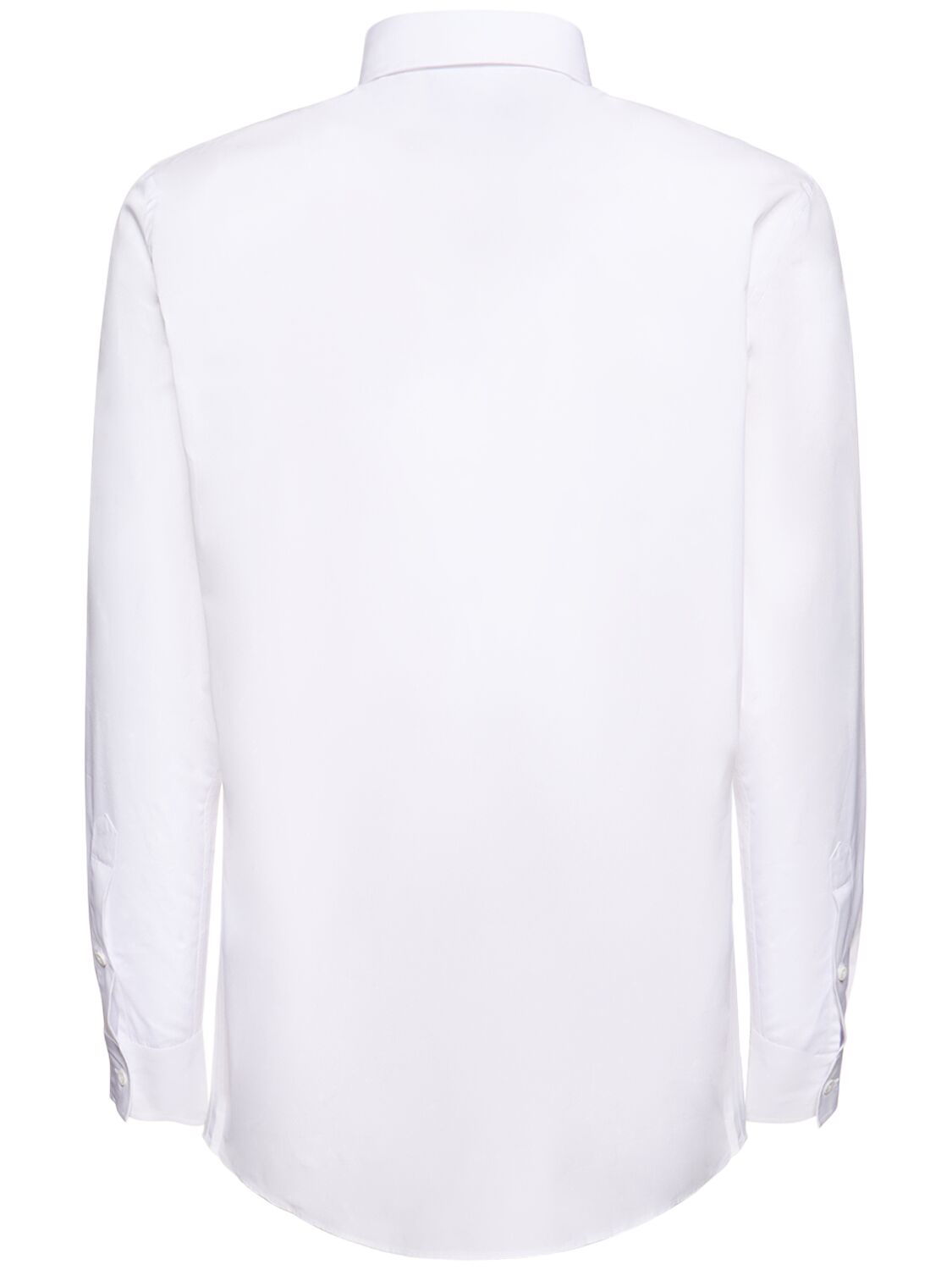 Shop Moschino Toy Embroidered Cotton Poplin Shirt In White