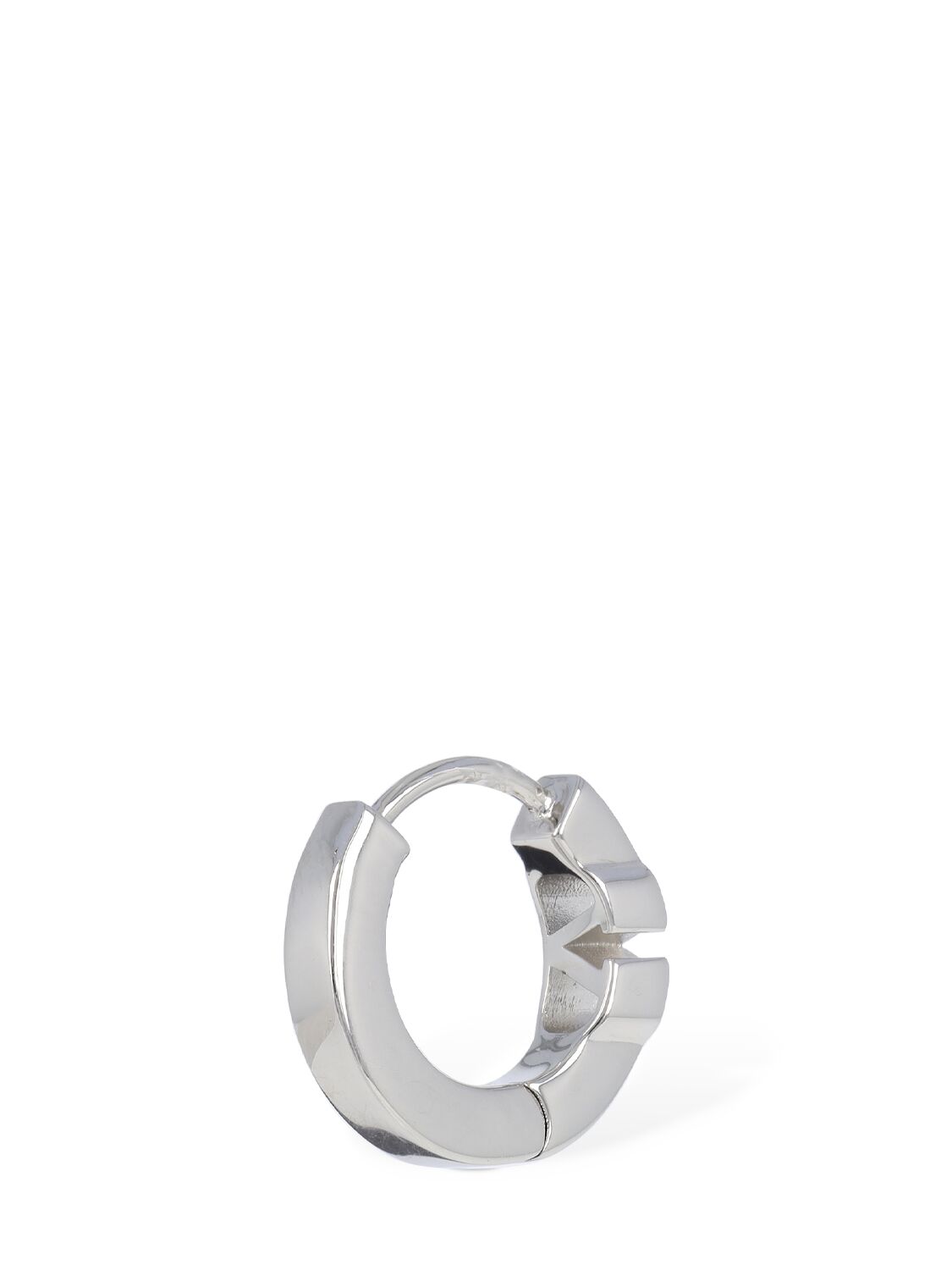 Shop Valentino Mini V Logo Signature Mono Earring In Silver