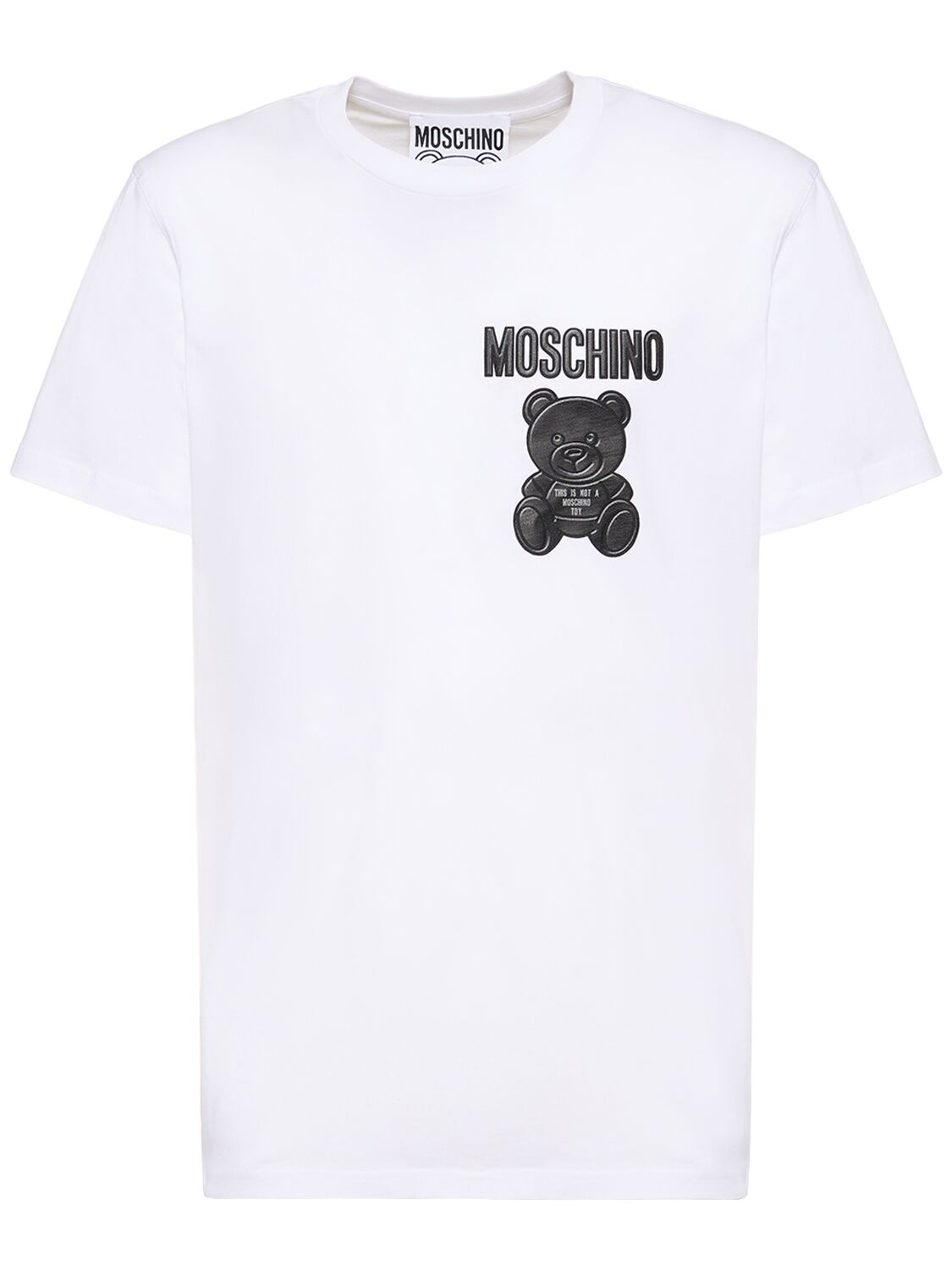 Moschino Teddy Printed Cotton Jersey T-shirt In White