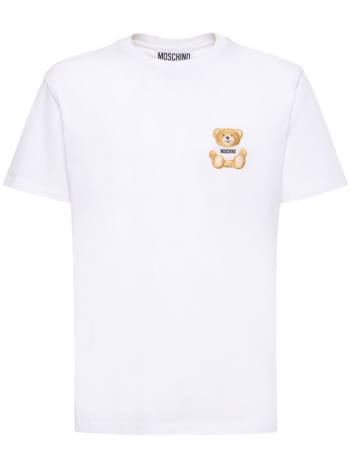 Image of Teddy Embroidered Cotton Jersey T-shirt