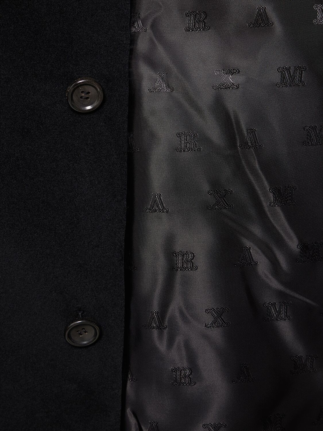 Shop Max Mara Rebus Wool & Cashmere Beaver Short Coat In Black