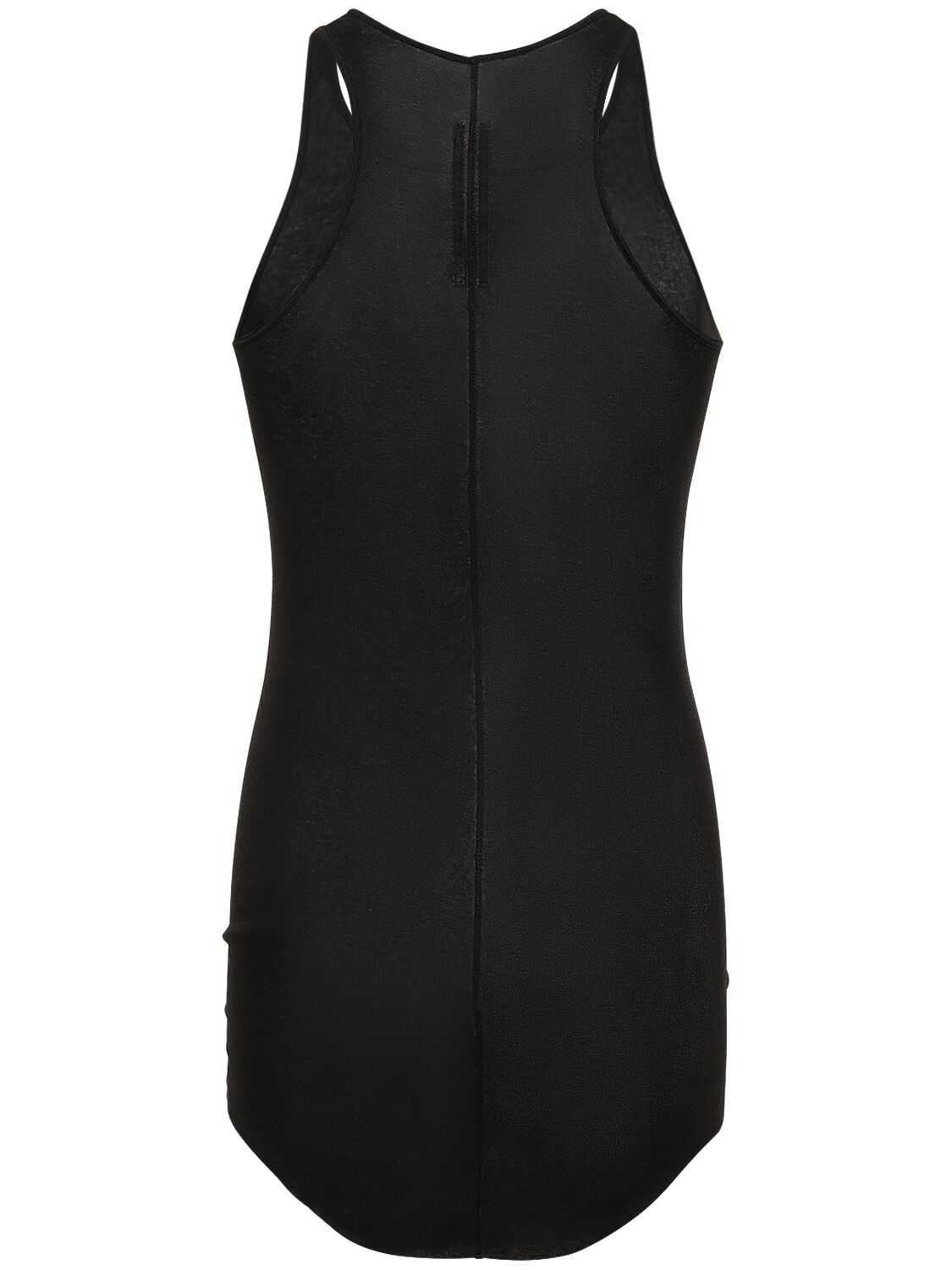 Shop Rick Owens Basic Ribbed Cotton Jersey Tank Top In Black