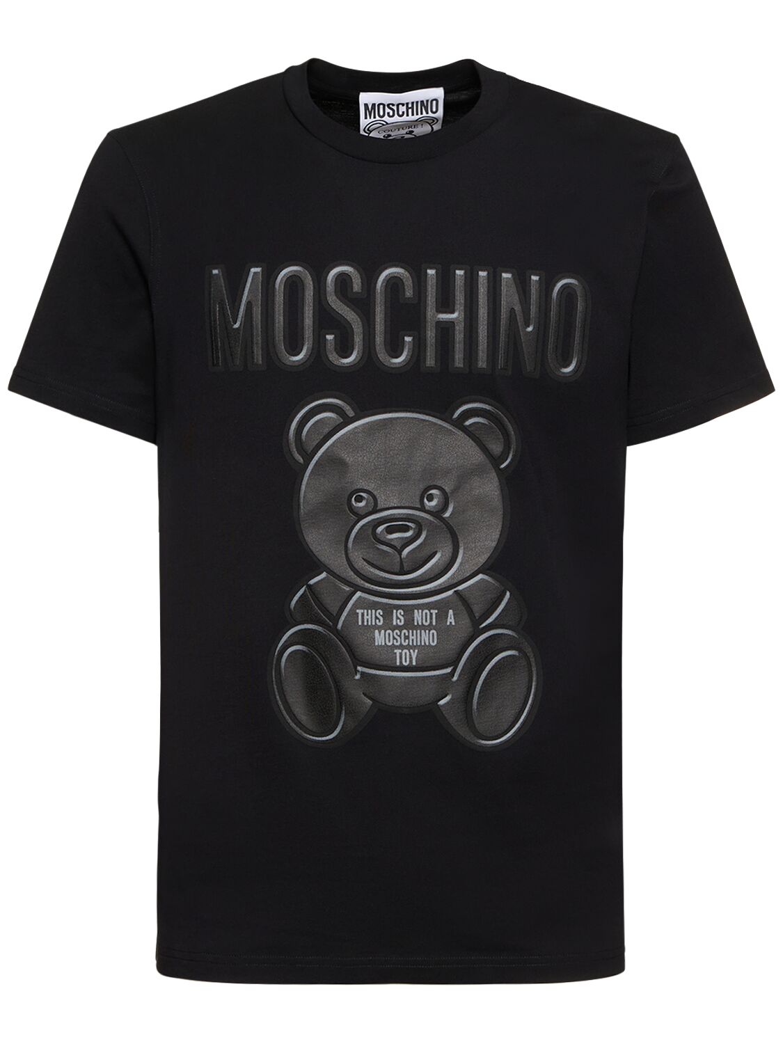 MOSCHINO TEDDY PRINTED COTTON JERSEY T-SHIRT