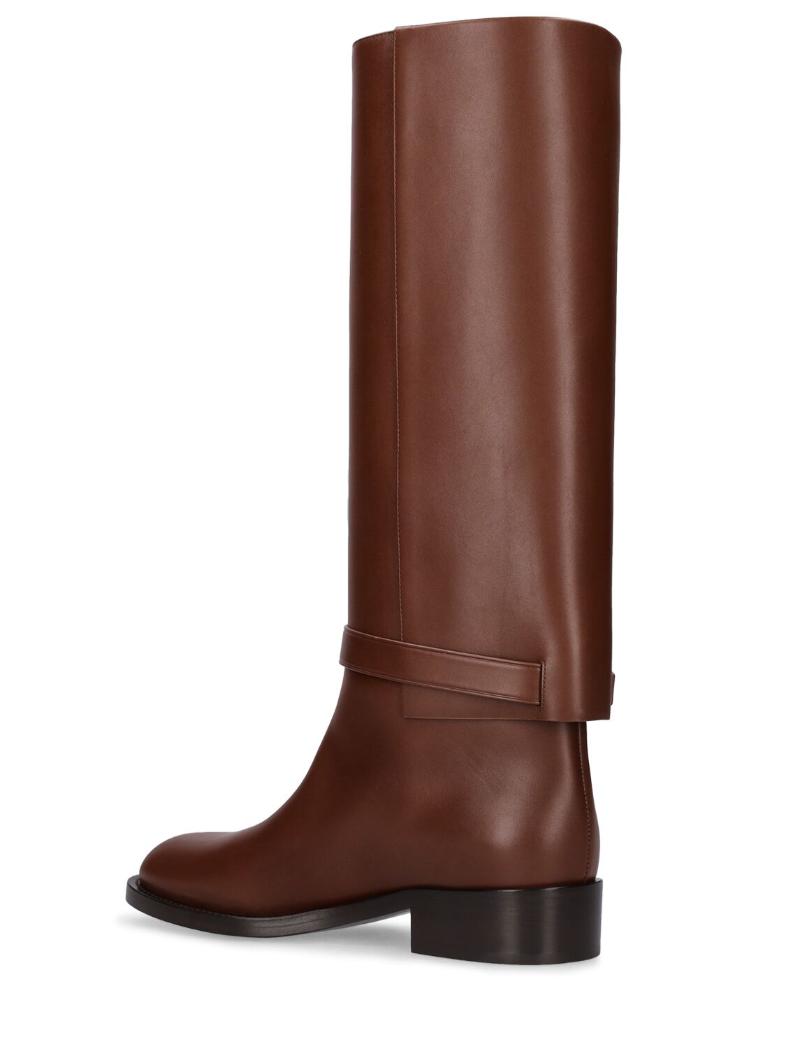 Shop Burberry 20mm Emmett Leather Tall Boots In Brown
