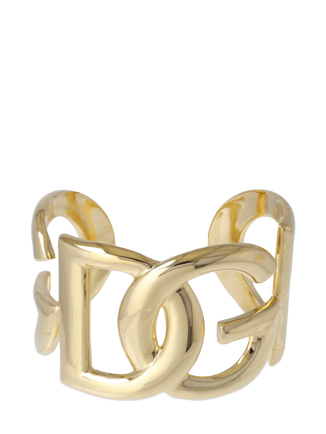Dolce & Gabbana Dg Logo Cuff Bracelet In Gold