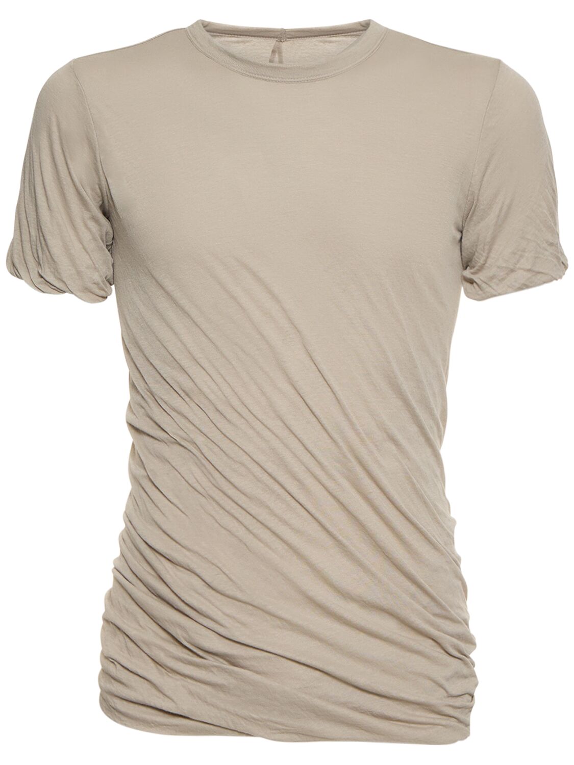 Rick Owens Double Short Sleeved T-shirt In Pearl