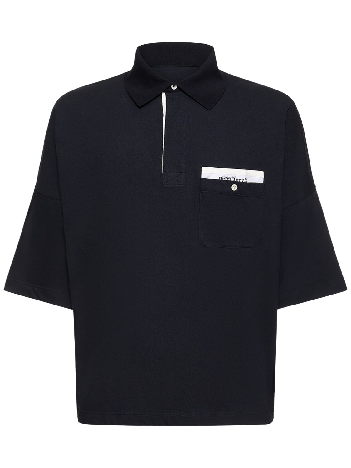 PALM ANGELS SARTORIAL TAPE OVERSIZED COTTON POLO