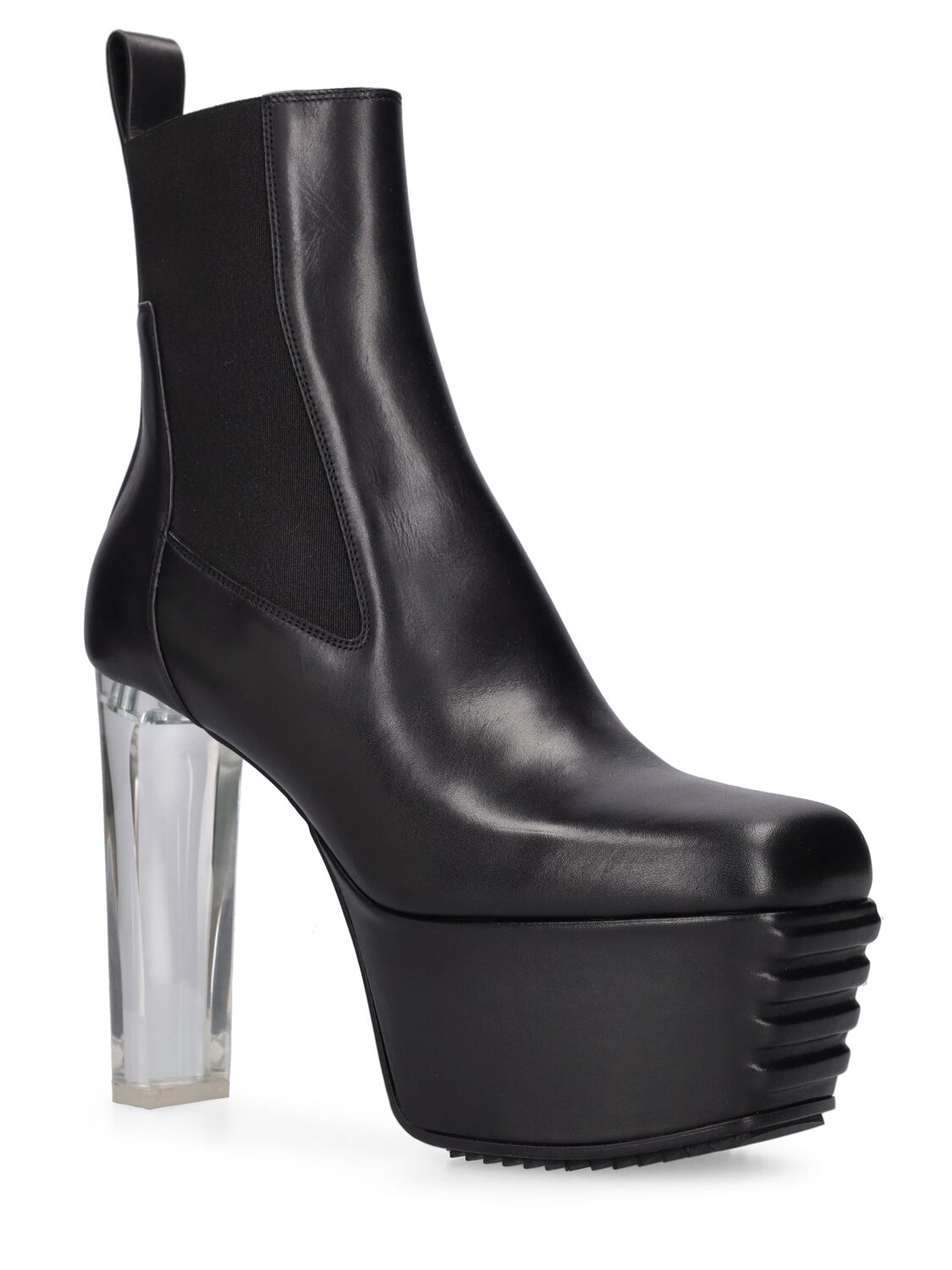 Shop Rick Owens 170mm Beatle Leather Ankle Boots In Black