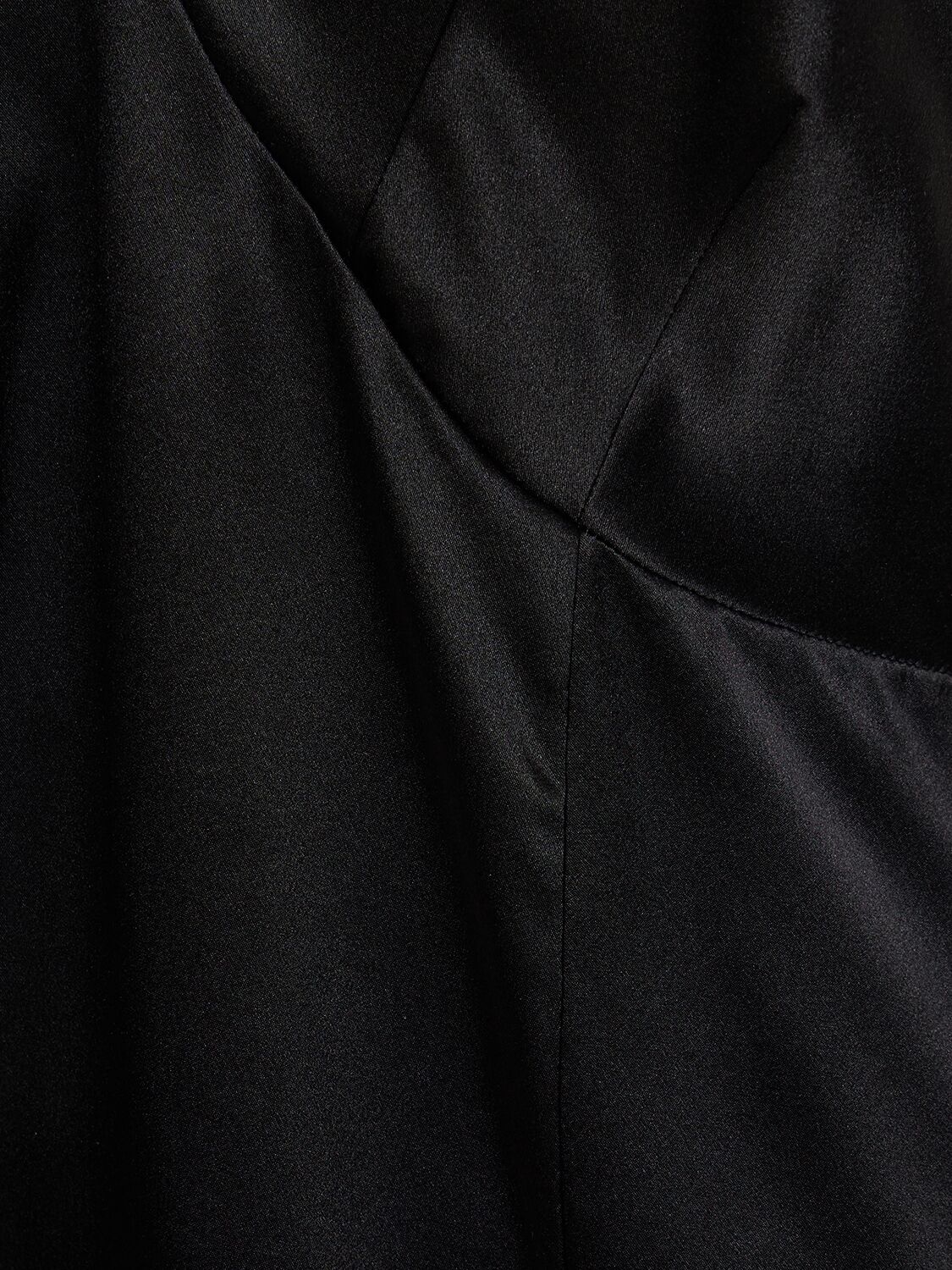 Shop Khaite Grisella Satin Silk Top In Black