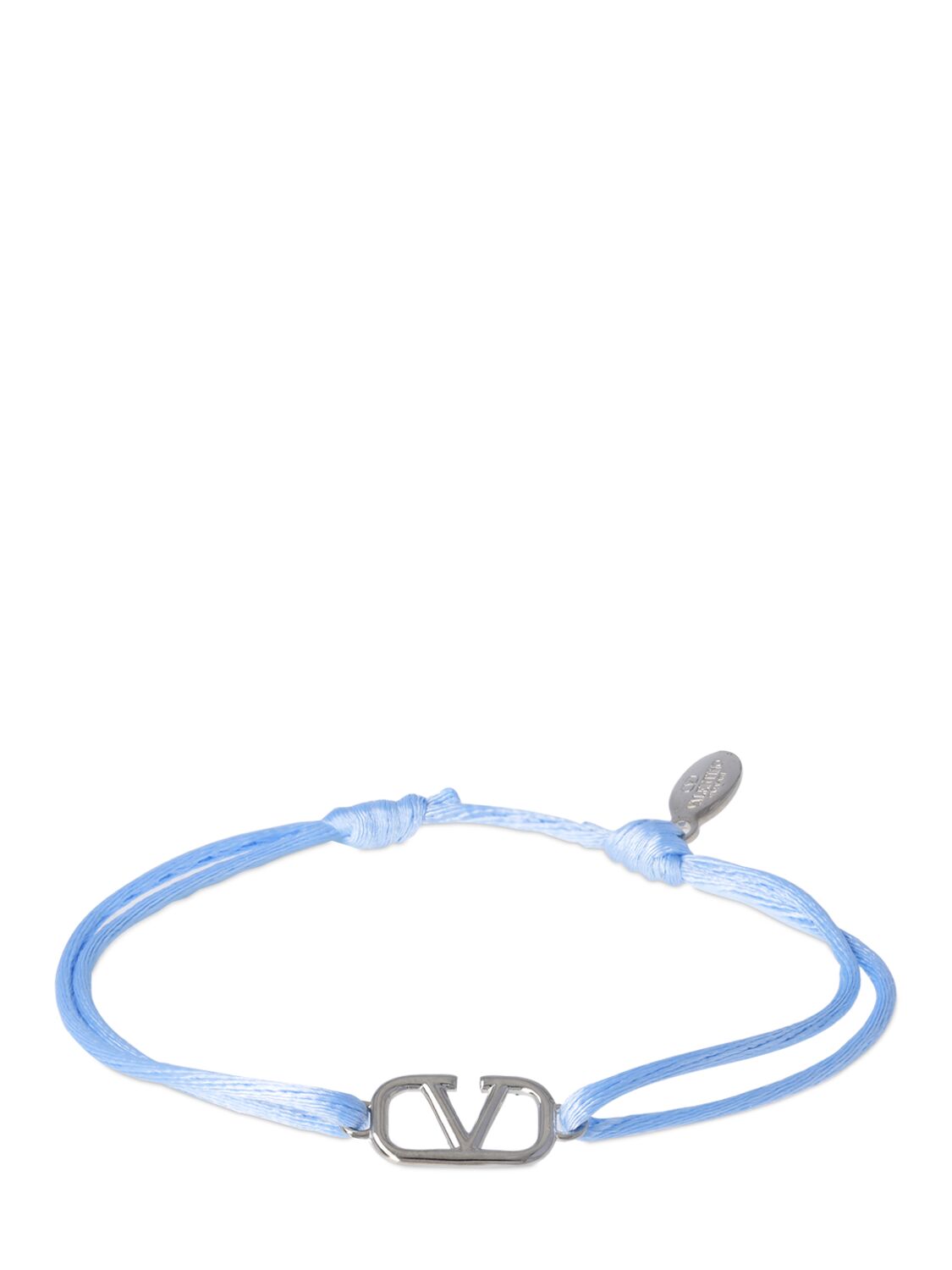 Valentino Garavani V Logo Signature Adjustable Bracelet In Stone Grey