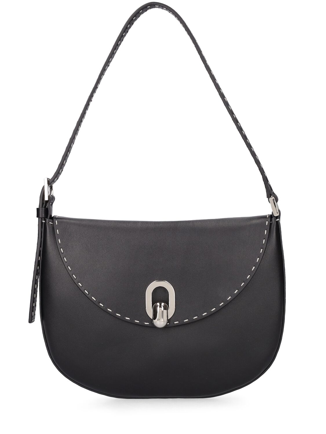 Small Tondo Studded Leather Hobo Bag