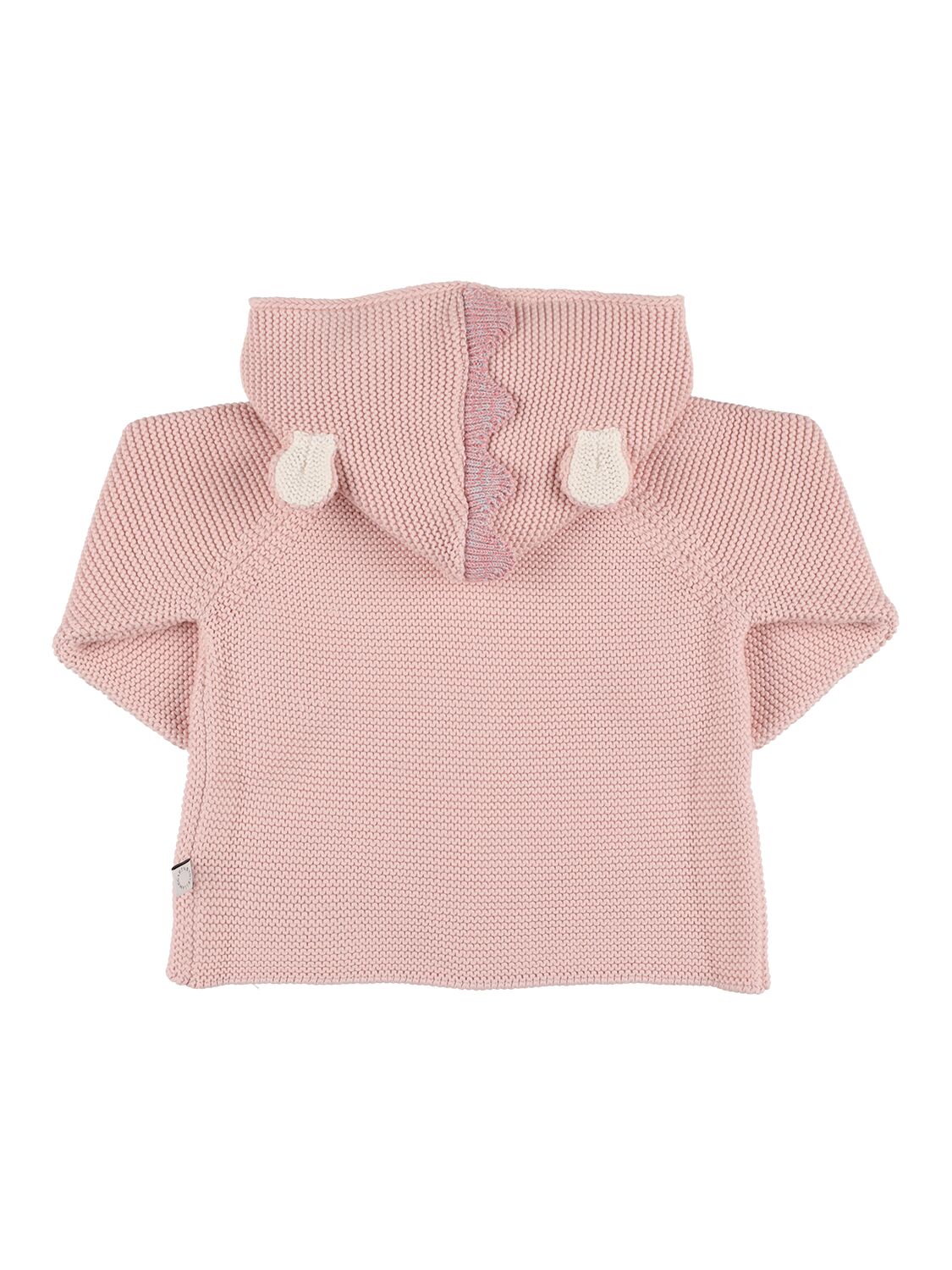 Shop Stella Mccartney Organic Cotton Knit Hooded Cardigan In Pink