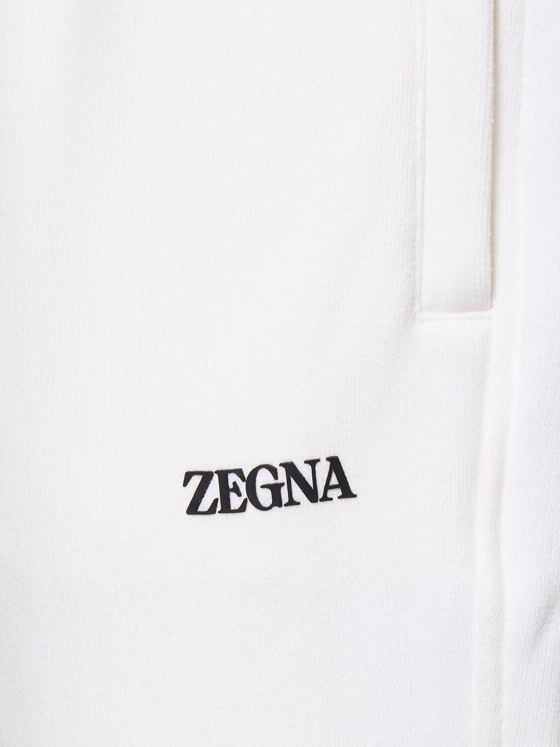 Shop Zegna Cotton Sweatpants In White