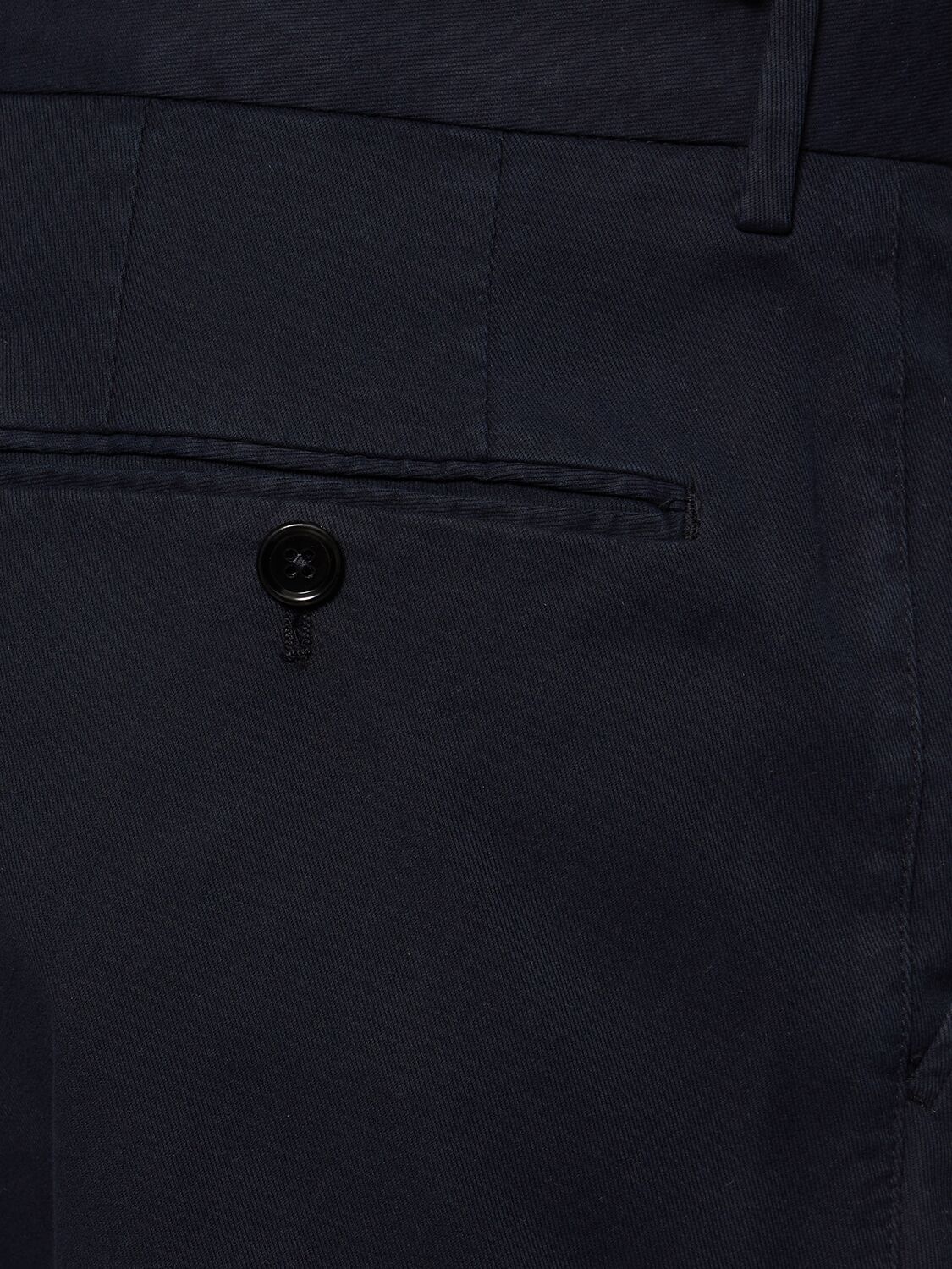 Shop Zegna Premium Cotton Pants In Navy