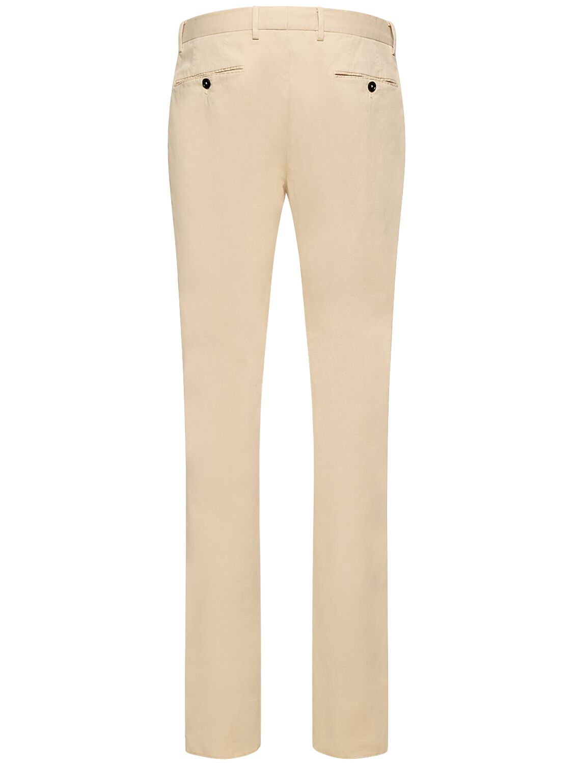 Shop Zegna Premium Cotton Pants In Ivory