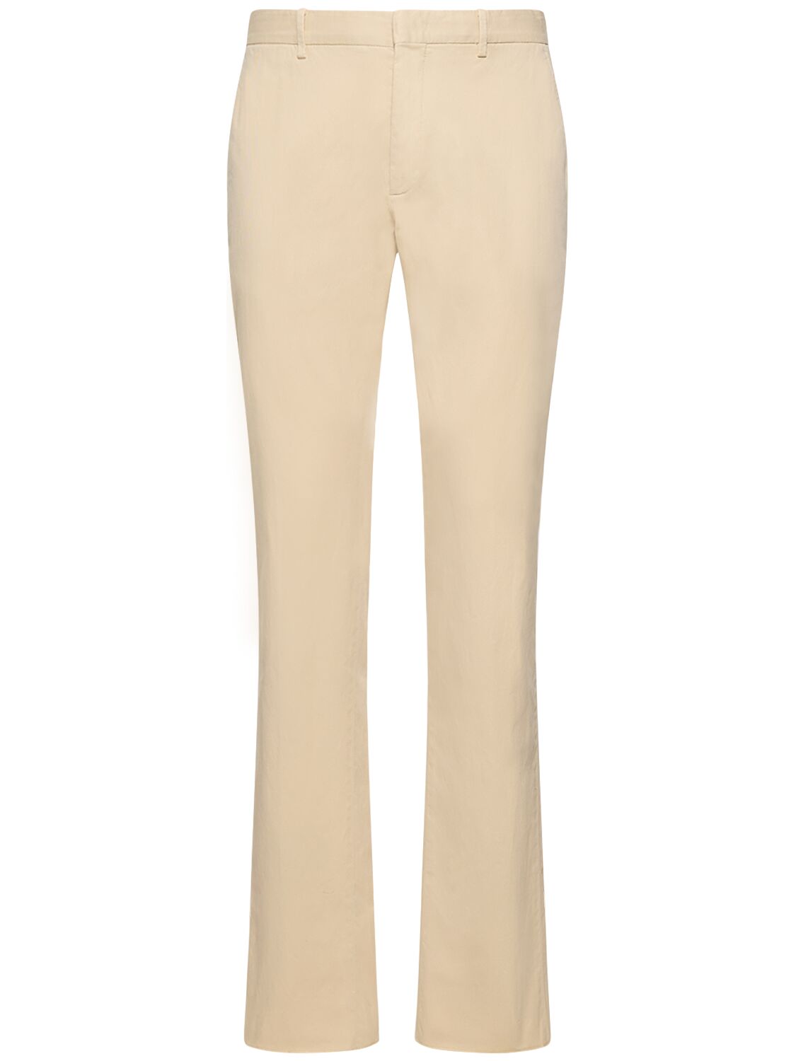 Zegna Premium Cotton Pants In Ivory