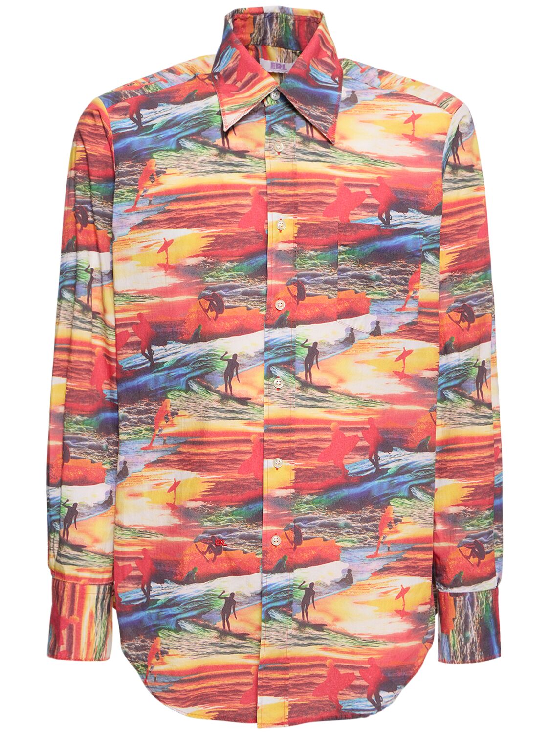 Shop Erl Unisex Printed Woven Shirt In Multicolor