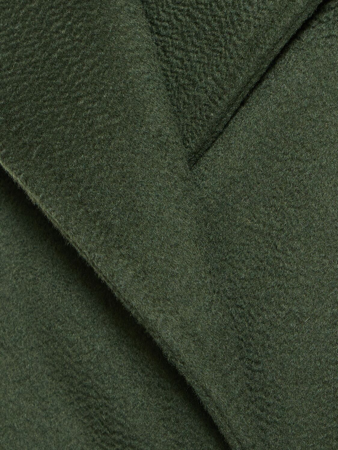 Shop Max Mara Manuela1 Belted Cashmere Double Coat In Dk Green