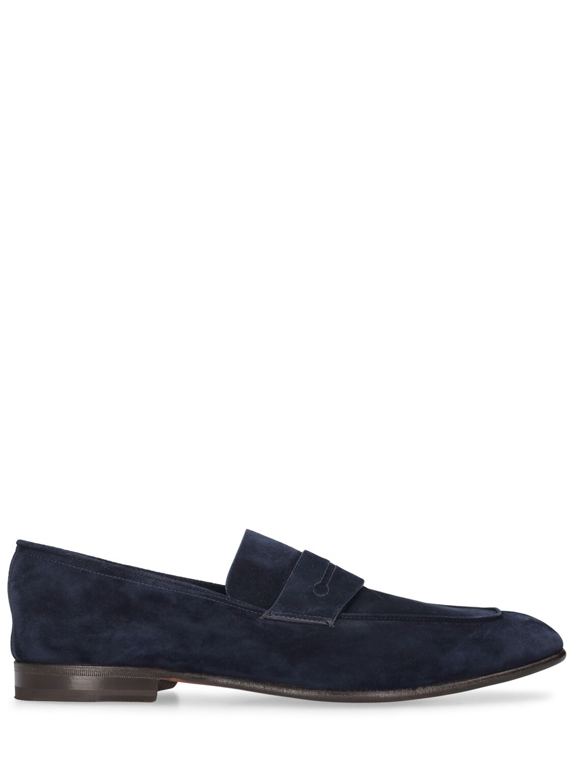Zegna Suede Loafers In Navy
